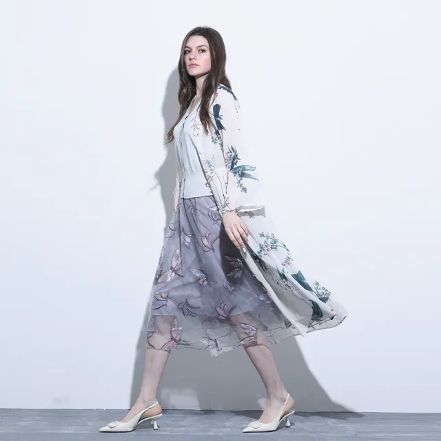 【PANGCHI 龐吉】亮蝶彩綴長裙(2425209/71)