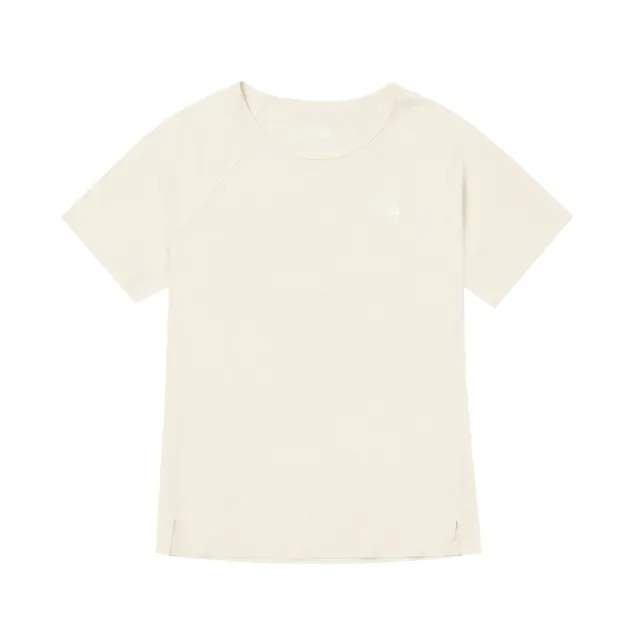 【The North Face】TNF 休閒 運動 UPF防曬短袖T恤 W SUN SMOOTH SS TEE - AP 女 米白(NF0A8CYYQLI)