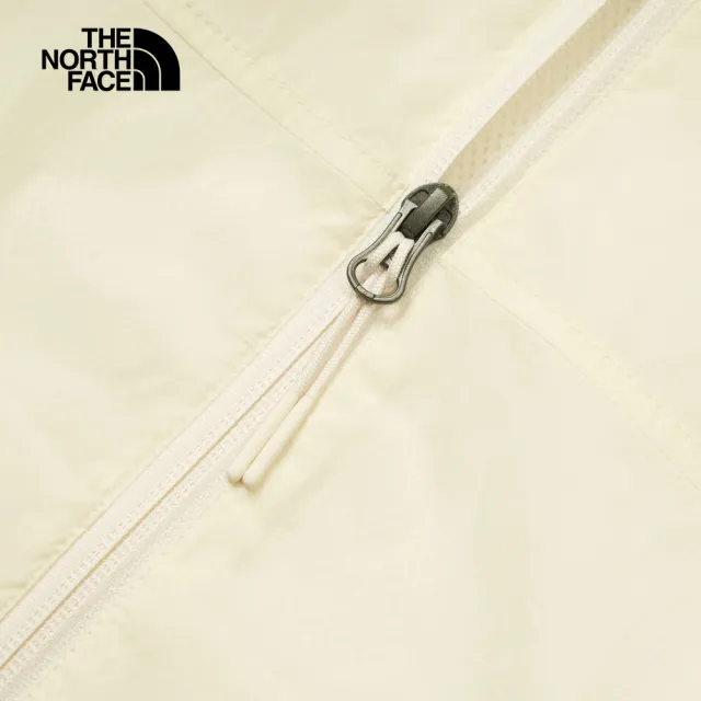 【The North Face】TNF 休閒 運動 DWR防潑水防風外套 W CROP UPF WIND JACKET - AP 女 米白(NF0A8C12QLI)