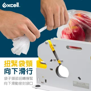 【Excell.tw】蔬果膠帶束口機_食品封口機_加6捲專用膠帶(束口機+專用膠帶)