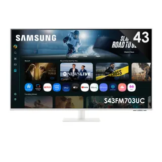 【Samsung 三星】43吋4K HDR10 智慧聯網螢幕(S43FM703UC)