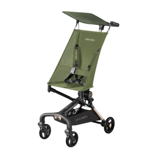 【BEBE Amico】Z1輕巧登機口袋手推車-綠野森林 MOMO獨家首賣(嬰兒手推車)