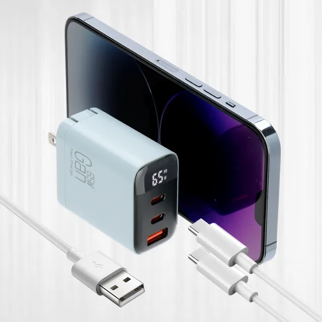 【PowerRider】CYKE PD65W 氮化鎵電源供應器(PD快充 3孔 充電器 K39)