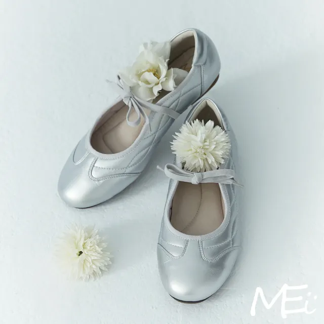 【Ann’S】ANNSTAR MEIMEI聯名-席捲韓流車線感瑪莉珍娃娃鞋1cm(銀)
