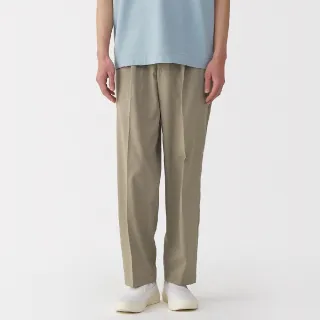 【MUJI 無印良品】男透氣打褶錐形褲(共3色)