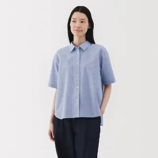 【MUJI 無印良品】女涼感標準領短袖襯衫(共4色)