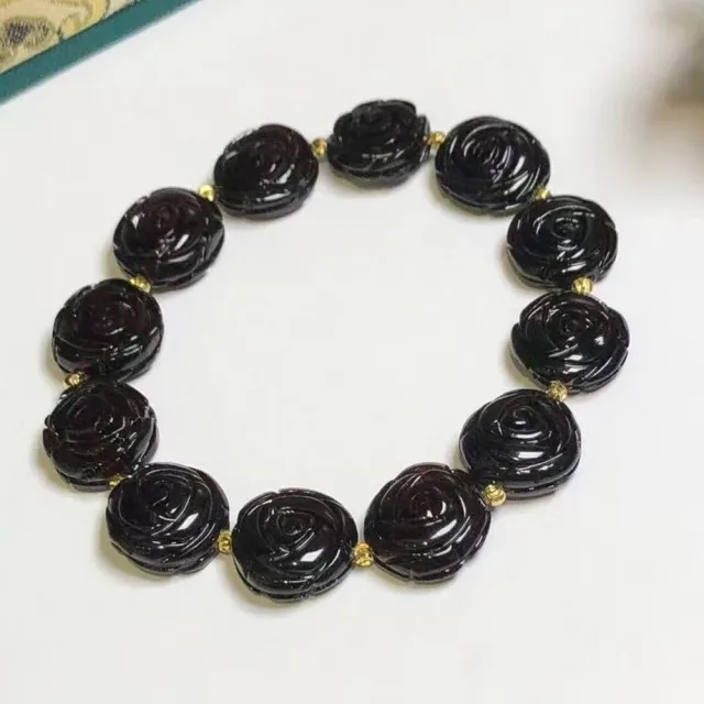 【勝弘珠寶】波羅地海血珀玫瑰花手串