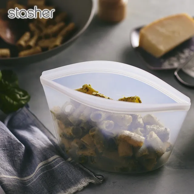 【美國Stasher】碗形L 多色可選｜矽膠密封保鮮食物袋(食材分裝、冷凍微波、大開口好清洗)