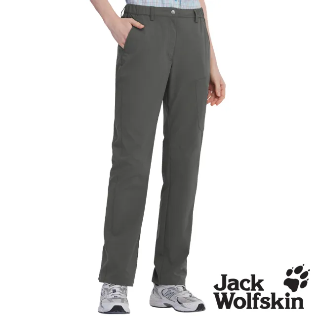 【Jack wolfskin 飛狼】女 機能多口袋休閒長褲 登山褲(深棕)