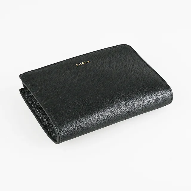【FURLA 芙拉】FURLA GOCCIA拉鍊4卡式零錢包/卡夾(黑)
