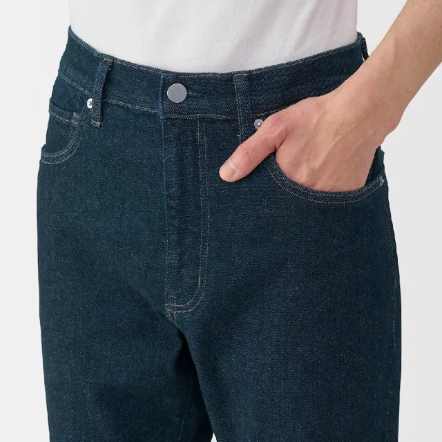 【MUJI 無印良品】男彈性丹寧合身褲(共2色)