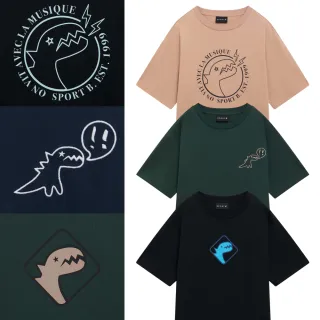 【agnes b.】Sport b. 男裝 簡約Dino恐龍印花短袖T恤(多色)