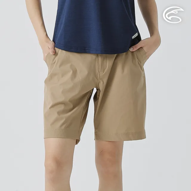 【ADISI】女彈性透氣快乾休閒五分褲AP2511084卡其(四面彈 透氣 吸濕排汗 速乾 休閒褲 短褲)