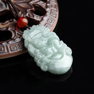 【KT DADA】交換禮物 十二生肖 情侶項鍊 招財納福 保平安 男女同款 小禮物 生日禮物 翡翠 吊墜 玉石