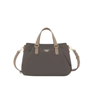 【KINAZ】多層袋輕量防潑水尼龍手提斜背包-日蝕褐-企鵝系列