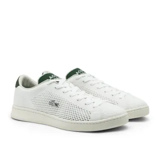 【LACOSTE】CARNABY 男鞋 休閒鞋 透氣網布 運動鞋 板鞋 白色(49SMA0026_65T)