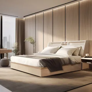 【KIKY】巴清可充電收納二件床組 雙人加大6尺(床頭箱+六分床底)