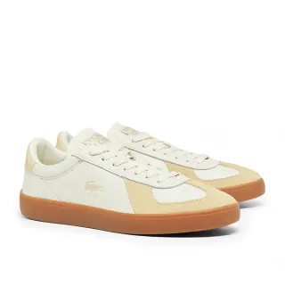 【LACOSTE】BASESHOT 男鞋 德訓鞋 皮革麂皮 休閒鞋 米黃(49SMA0064_AB0)