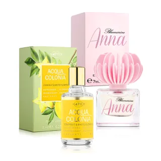 【Blumarine 布魯瑪琳】組合-Anna 淡香精小香7ml+4711楊桃&白花古龍水小香8ml(專櫃公司貨)