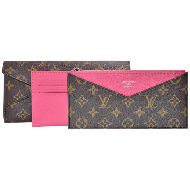 這款 LV LOUIS VUITTON 路易威登 M12403 經典 Kirigami 系列粒面牛皮萬用夾，採用高品質帆布外層與粒面牛皮內層，設計簡約大方，擁有8個內部夾層與1個內袋，適合日常使用。咖啡色系與粉紅色系兩種選擇，為女性提供時尚又實用的選擇。附原廠防塵套與包裝盒，來自歐洲，產地為法國，開口方式為釦式，輕巧便攜，是收藏與日常使用的理想選擇。