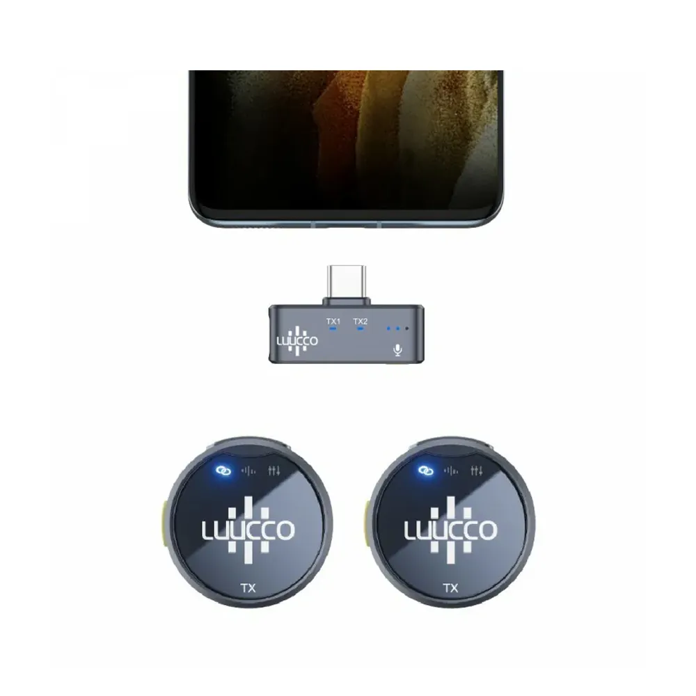 【LUUCCO】AirWave K2 無線磁吸領夾麥克風 Type-C/Lightning(原廠公司貨 商品保固有保障)
