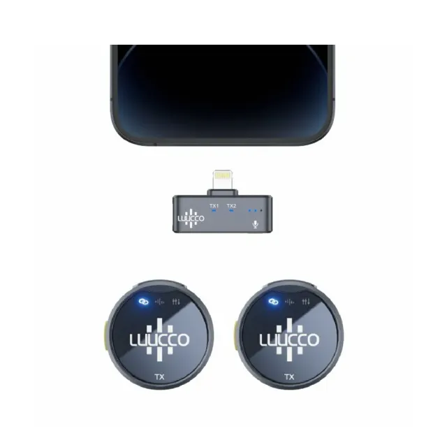 【LUUCCO】AirWave K2 無線磁吸領夾麥克風 Type-C/Lightning(原廠公司貨 商品保固有保障)