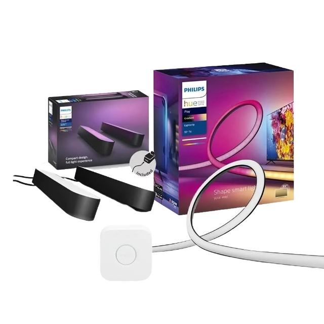 【Philips 飛利浦】Hue 智慧照明 Hue Play漸變全彩情境 電視娛樂組(PH021/PH012/PH010 家庭劇院首選)