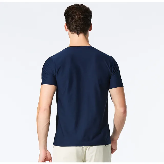 【Jack Nicklaus 金熊】GOLF男款涼感T-SHIRT(藍色)