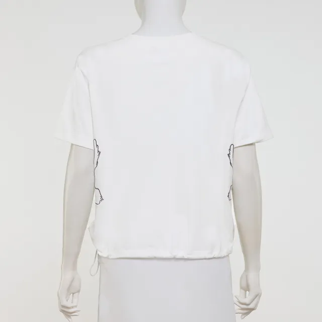 【ILEY 伊蕾】趣味狗狗縲縈寬鬆棉質上衣(白；M-XL；1252561203)