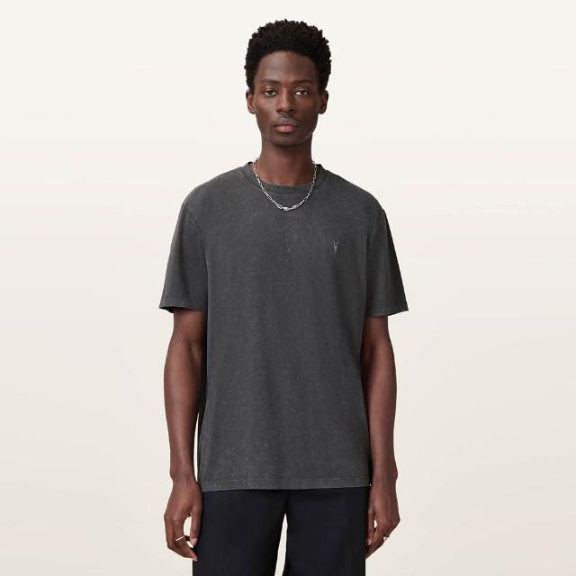 【ALLSAINTS】SAKA 純棉水洗公羊頭骨短袖T恤-水洗黑 M016JC(常規版型)