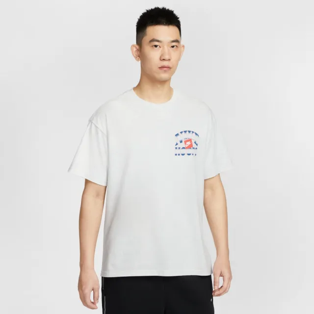 【NIKE 耐吉】短袖上衣 運動 休閒 男 AS M NK TEE M90 OC DNA 白灰色(HJ3437025)