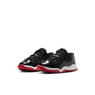 【NIKE 耐吉】運動鞋 籃球鞋 中大童 童鞋 JORDAN 11 RETRO LOW PS 黑紅 喬丹 復刻(FV5116006)