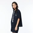 【JEEP】女裝 率性鋒芒工裝短袖襯衫(藍色)