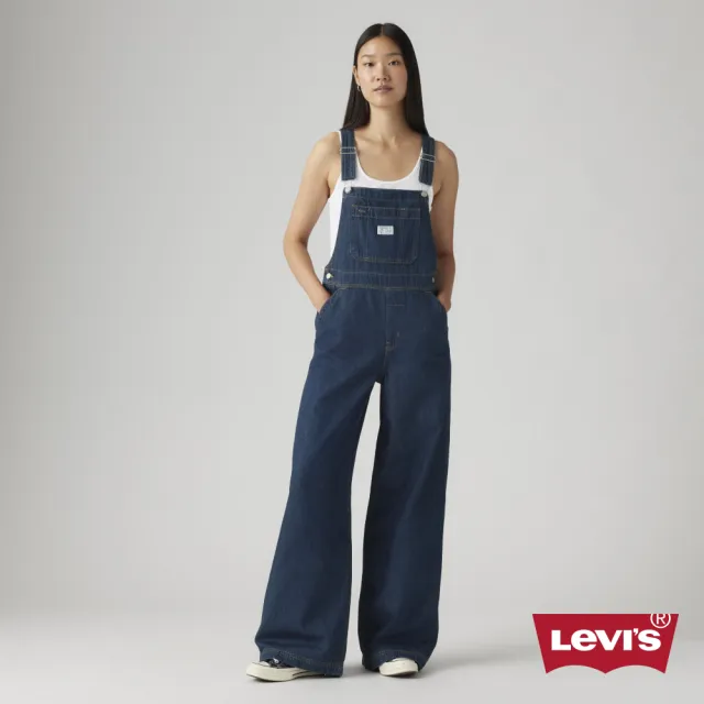 【LEVIS】女款 寬管吊帶牛仔褲 熱賣單品 001V0-0005