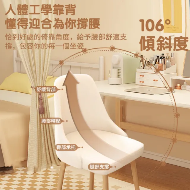 【小不記】360°旋轉靠背椅/旋轉椅(化妝椅 梳妝椅 餐椅 書桌椅 餐桌椅 學習椅 椅子 客廳椅)