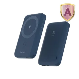 【ADAM 亞果元素】GRAVITY C2 10000mAh 最高20W 2孔輸出 磁吸無線快充行動電源 蝶豆藍(已有標示Wh)