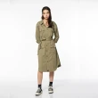 【JEEP】女裝 率性綁帶工裝長袖連身裙(軍綠色)