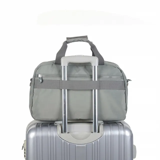 【iBrand】雙11 輕盈防潑水2WAYS手提斜側背旅行袋行李袋(防水包 藍色)