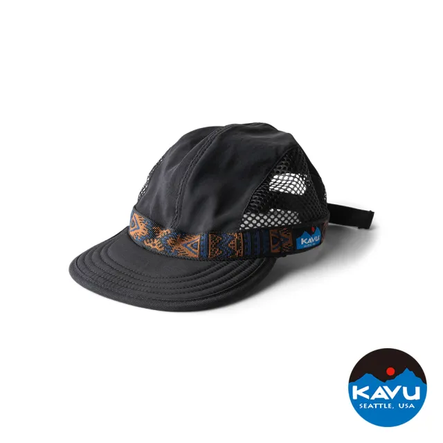 【KAVU】CapnSoftbill 復古織帶透氣休閒帽 暗黑 #155
