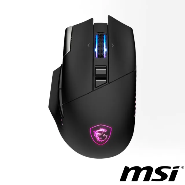 【MSI 微星】VERSA PRO WIRELESS 旗艦三模電競滑鼠(MOUSE DOCK PRO 充電底座組)