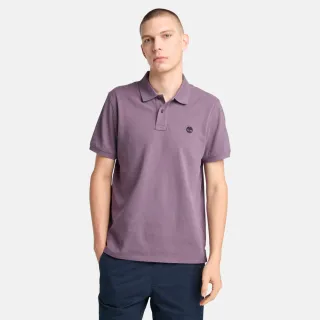 【Timberland 官方旗艦】男款紫色休閒短袖POLO衫(A6943ENX)