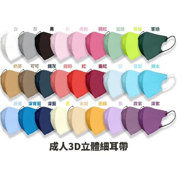 【淨新】★雙12限定★成人3D立體醫療用口罩 多色任選(50入/盒 細繩不勒耳 口罩國家隊)