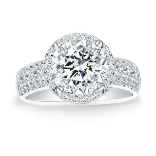 【King Star】GIA 一克拉 Dcolor 18K金 天然鑽石戒指 芙蓉(三克拉視覺效果)