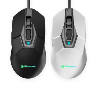 【e-Power】GZ1 7D RGB電競滑鼠 有線電競滑鼠 黑色/白色(滑鼠)