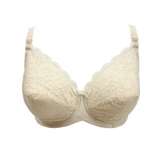 【Gennies 奇妮】2件組*哺乳內衣 親膚蕾絲大罩杯內衣(淺膚)