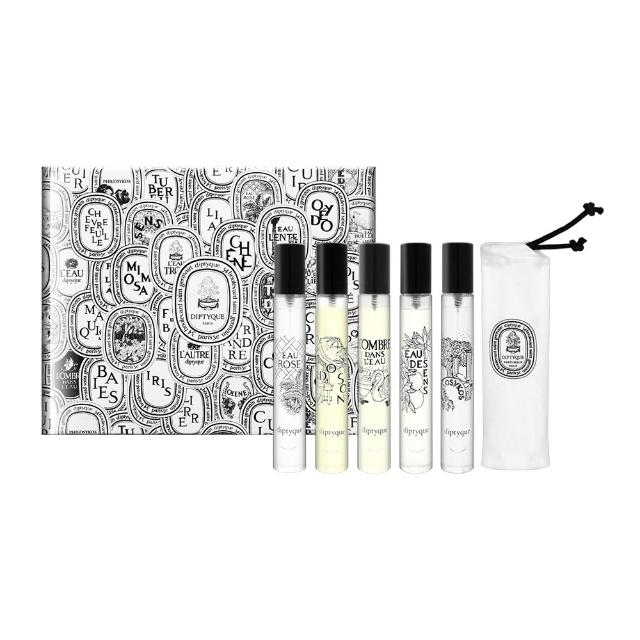 【Diptyque】經典淡香水禮盒 7.5ml*5(杜桑+玫瑰之水+影中之水+感官之水+希臘無花果)