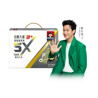 【QUAKER 桂格】5X B群人蔘濃縮精華飲禮盒15mlx×16入×1盒(共16入 中秋節禮盒/送禮推薦)