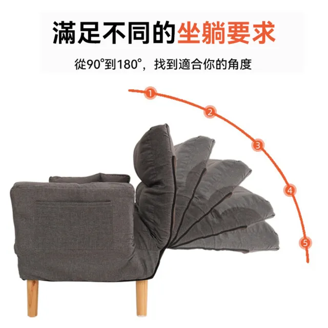 【小不記】豪華版/加厚加長/可折疊/可躺可坐/雙人沙發(沙發 折疊沙發 懶人沙發 沙發床 客廳沙發 兩人沙發)