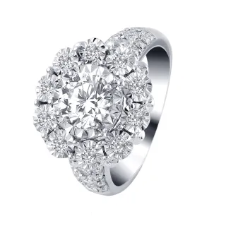 【King Star】GIA 一克拉 Dcolor 18K金 天然鑽石戒指 幸福(3克拉視覺效果)