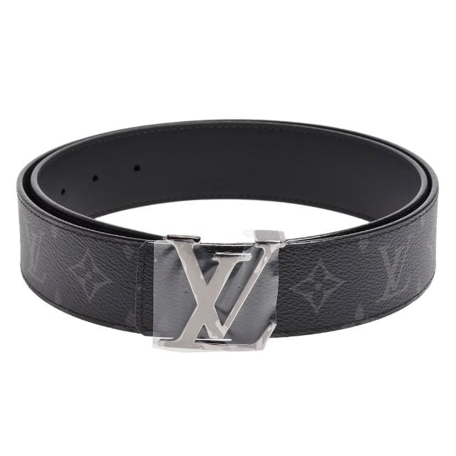 LV LOUIS VUITTON路易威登 M9043U Initiales 40 經典花紋銀釦雙面腰帶/皮帶